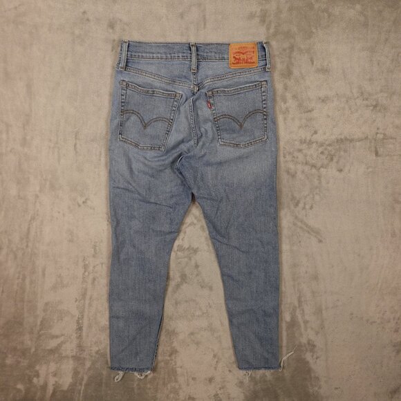 Levi’s Jeans Wedgie Skinny Distressed High-Rise Jean Women’s Size 29 Blue - Picture 10 of 14